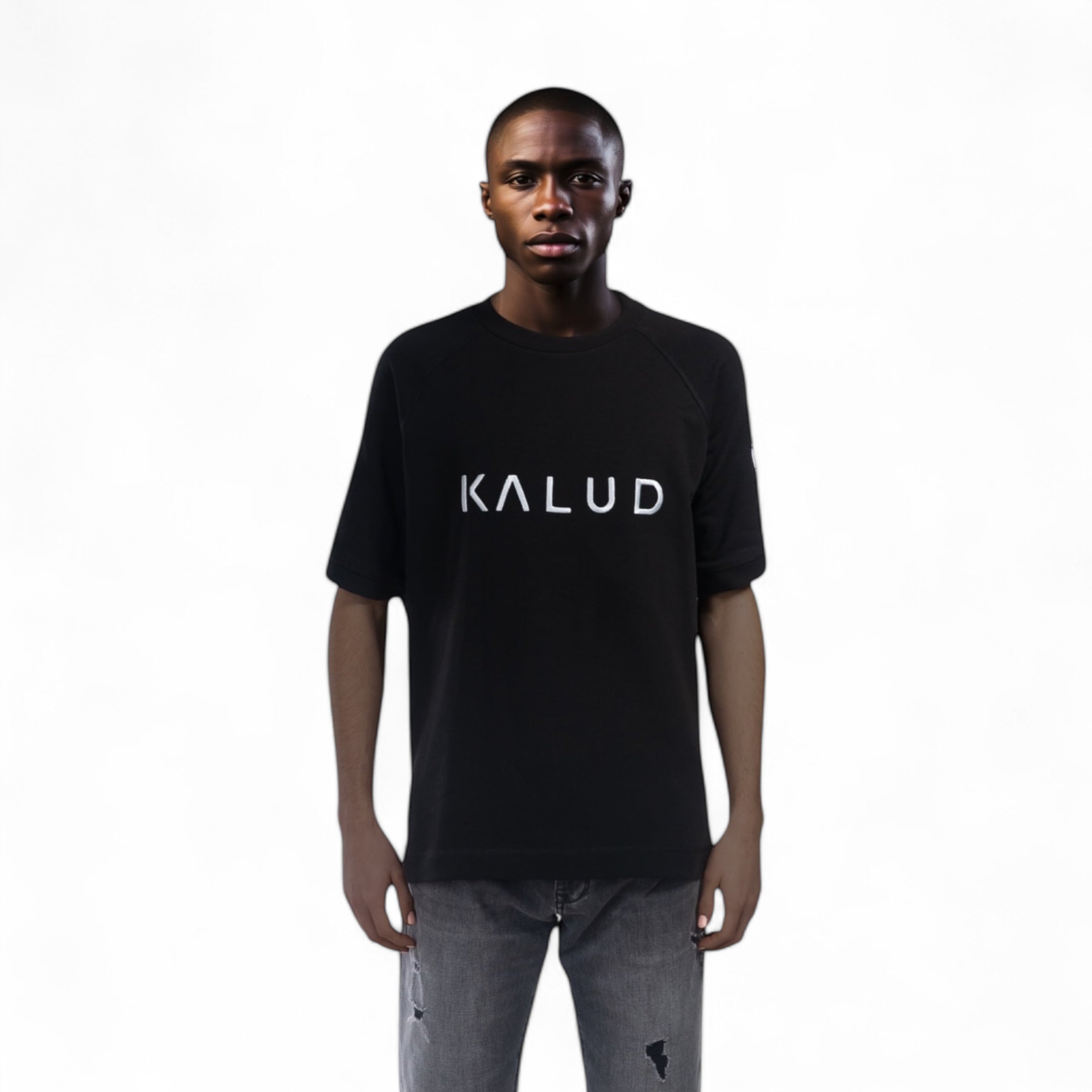 Heavy Cotton Oversize T-Shirt Broken Black KALUD