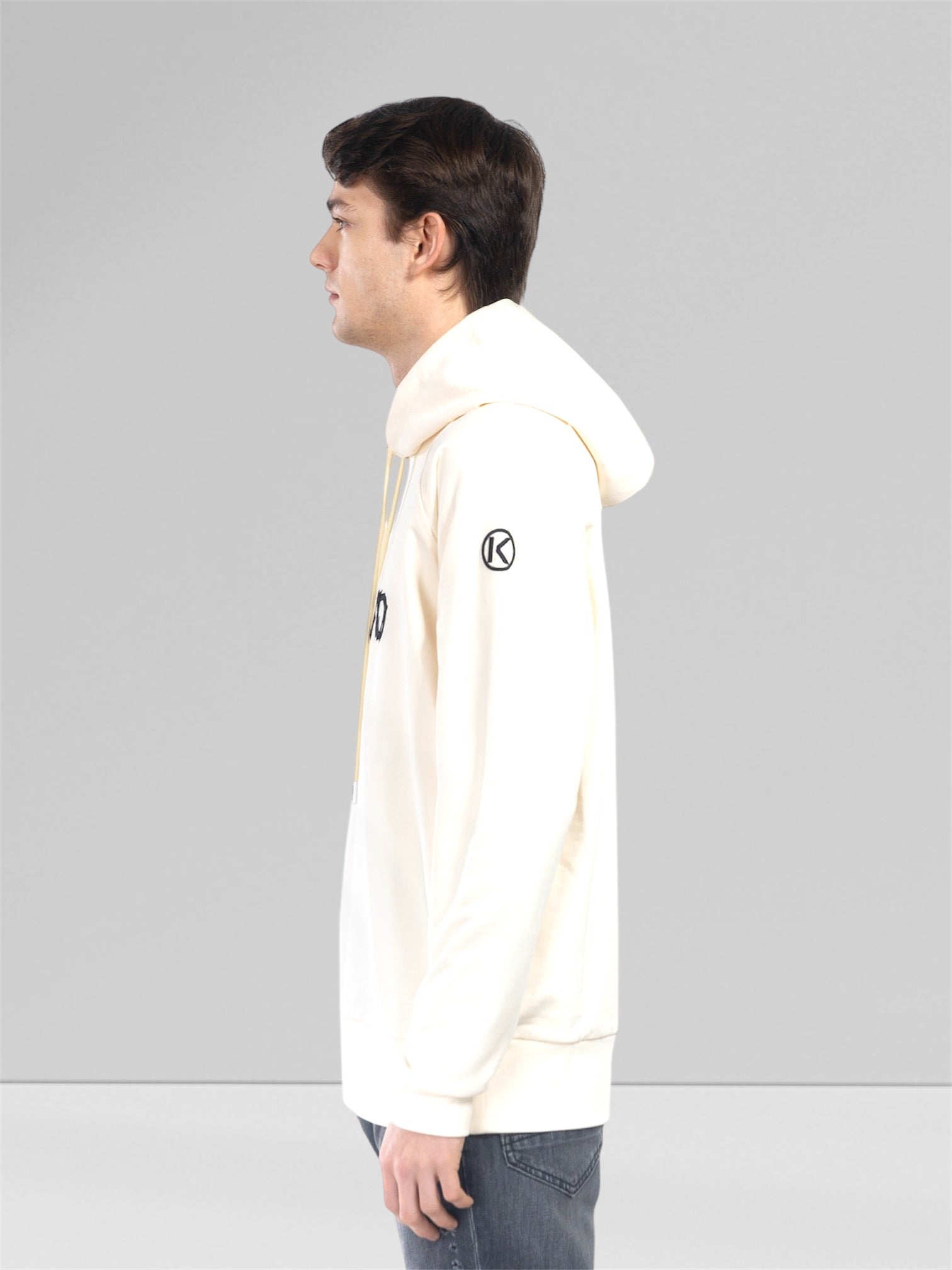 Hoodie Regular Fit embroidery Broken Creme Beige